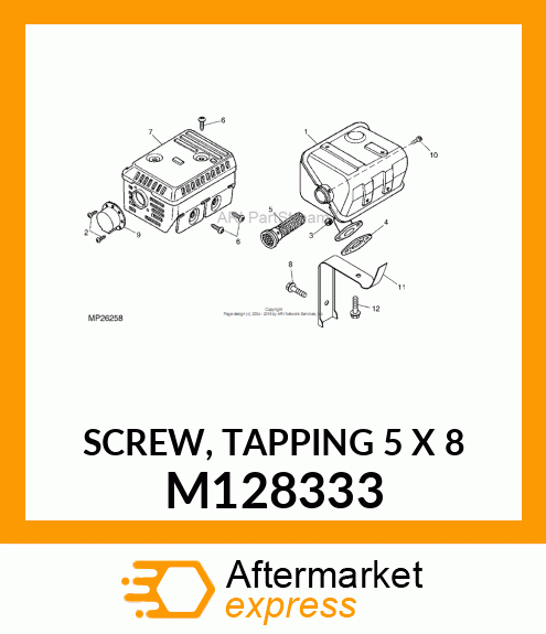 SCREW, TAPPING 5 X 8 M128333