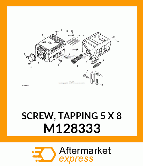 SCREW, TAPPING 5 X 8 M128333