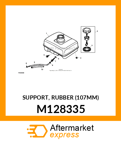 SUPPORT, RUBBER (107MM) M128335