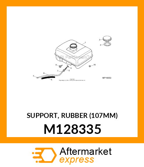 SUPPORT, RUBBER (107MM) M128335