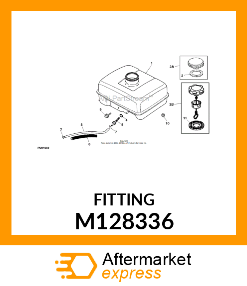 FITTING, FUEL TANK STRAINER M128336