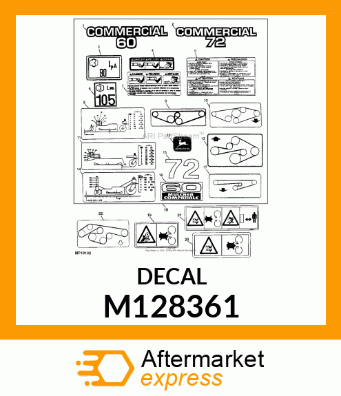 LABEL, BELT INSTALLATION M128361