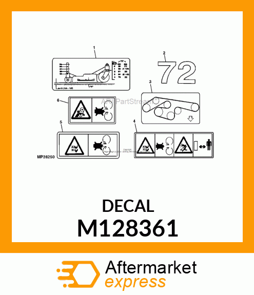 LABEL, BELT INSTALLATION M128361