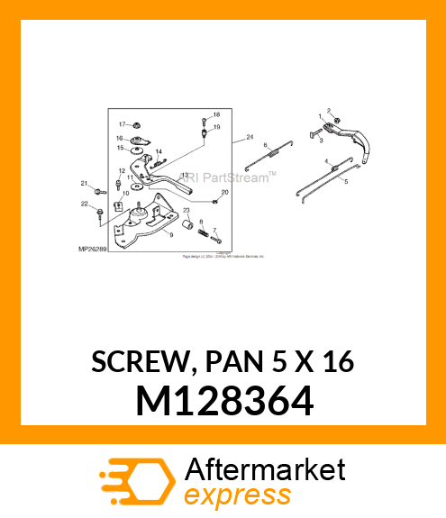 SCREW, PAN 5 X 16 M128364