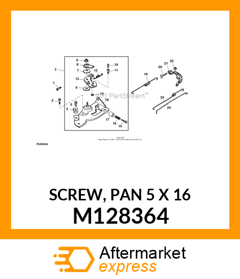 SCREW, PAN 5 X 16 M128364