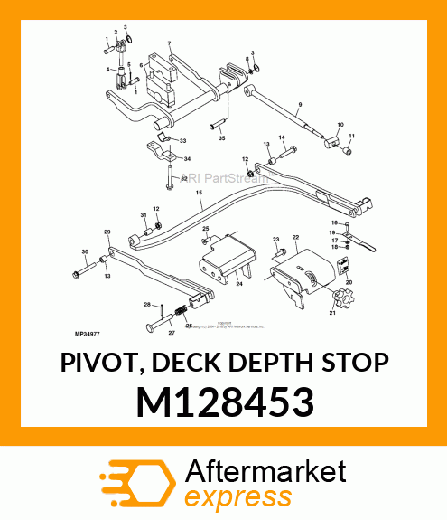 PIVOT, DECK DEPTH STOP M128453