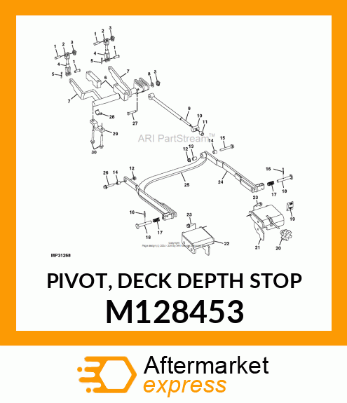 PIVOT, DECK DEPTH STOP M128453