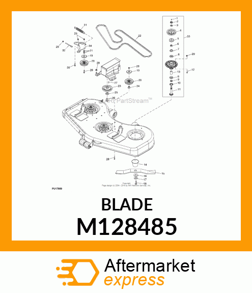 BLADE, CUTTING (60") M128485