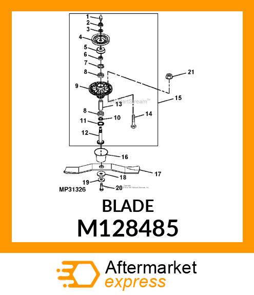 BLADE, CUTTING (60") M128485