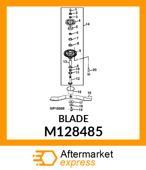 BLADE, CUTTING (60") M128485