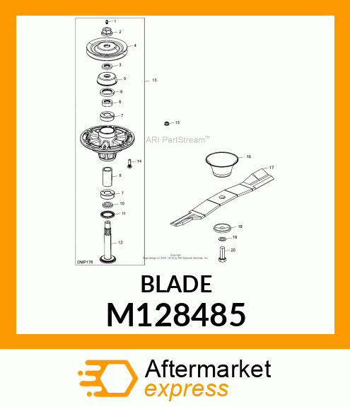 BLADE, CUTTING (60") M128485