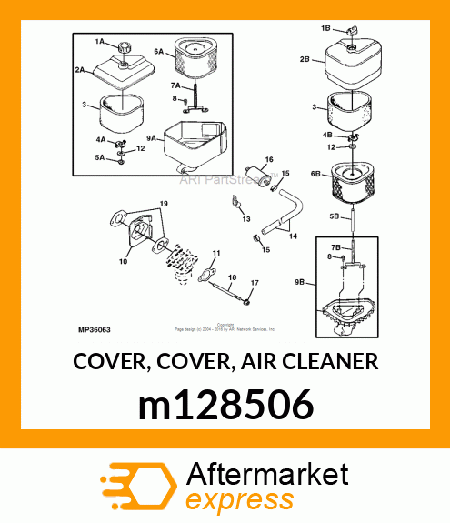 COVER, COVER, AIR CLEANER m128506