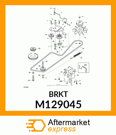 GUIDE, TRACTION DRIVE BELT M129045