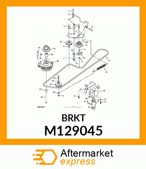 GUIDE, TRACTION DRIVE BELT M129045