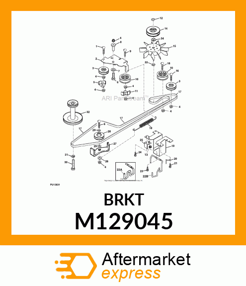 GUIDE, TRACTION DRIVE BELT M129045