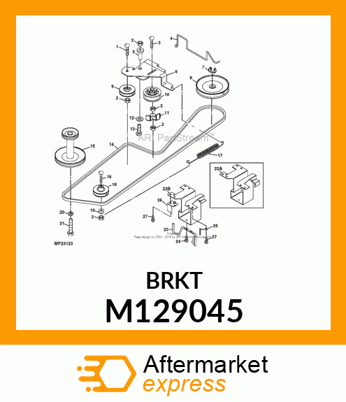 GUIDE, TRACTION DRIVE BELT M129045