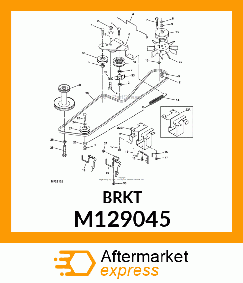 GUIDE, TRACTION DRIVE BELT M129045