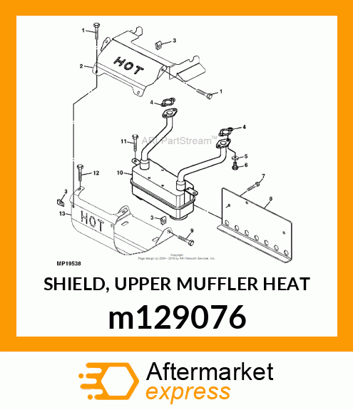 SHIELD, UPPER MUFFLER HEAT m129076