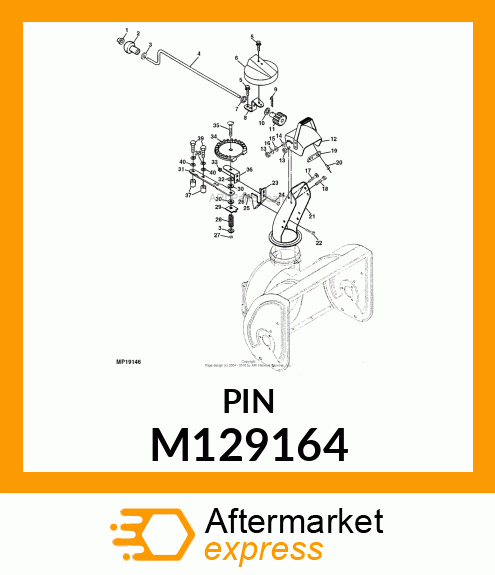 PIN, CHUTE CRANK M129164