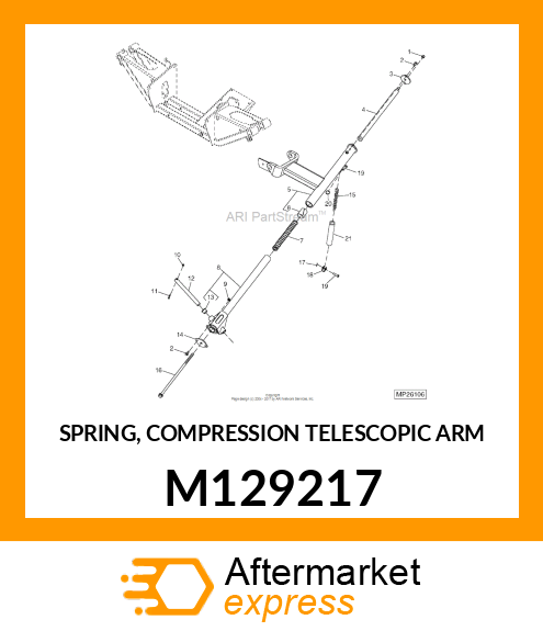 SPRING, COMPRESSION TELESCOPIC ARM M129217