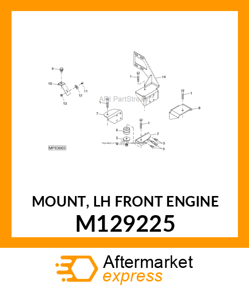 MOUNT, LH FRONT ENGINE M129225