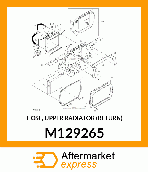 HOSE, UPPER RADIATOR (RETURN) M129265