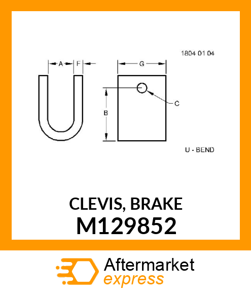 CLEVIS, BRAKE M129852