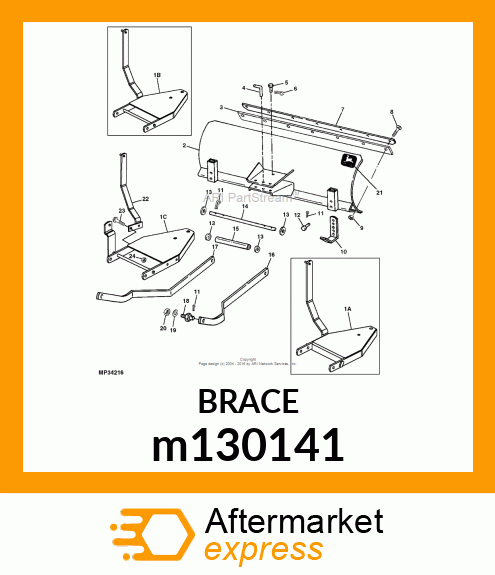 BRACE, BRACE, LH MOUNTING m130141