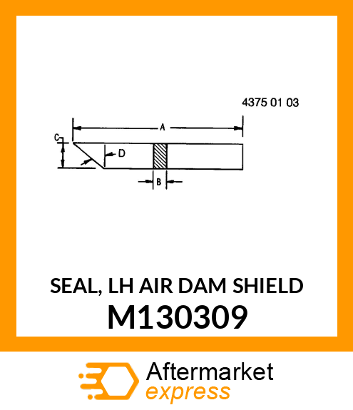 SEAL, LH AIR DAM SHIELD M130309
