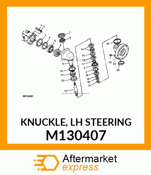 KNUCKLE, LH STEERING M130407