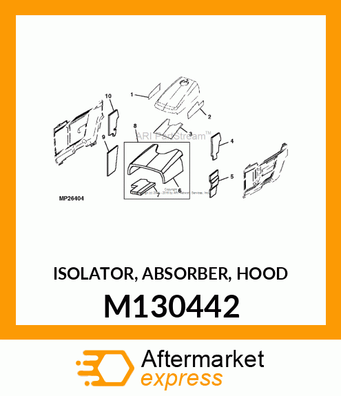 ISOLATOR, ABSORBER, HOOD M130442