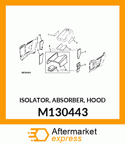ISOLATOR, ABSORBER, HOOD M130443