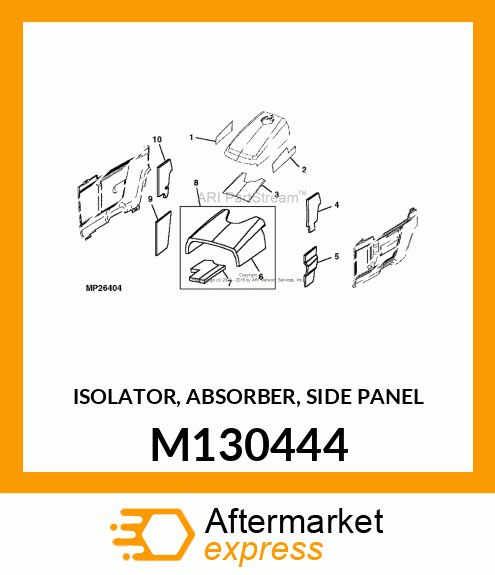 ISOLATOR, ABSORBER, SIDE PANEL M130444