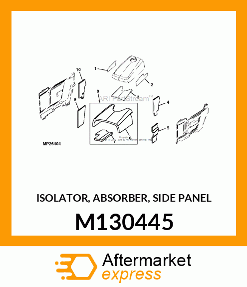 ISOLATOR, ABSORBER, SIDE PANEL M130445