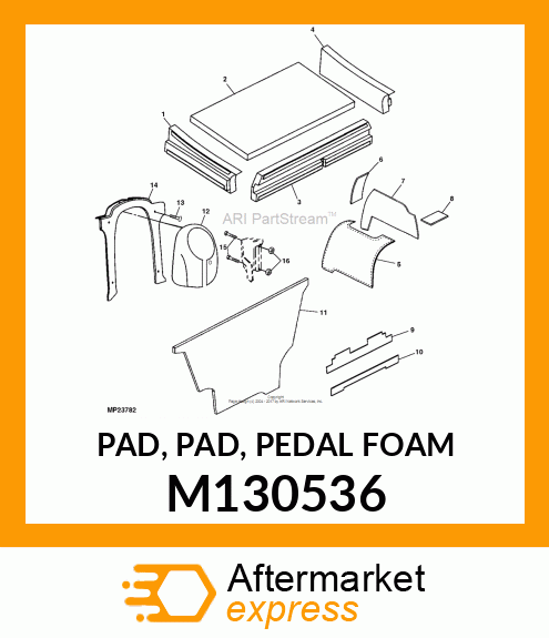 PAD, PAD, PEDAL FOAM M130536
