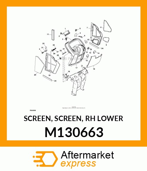 SCREEN, SCREEN, RH LOWER M130663