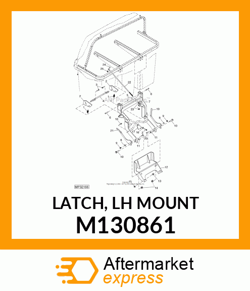 LATCH, LH MOUNT M130861