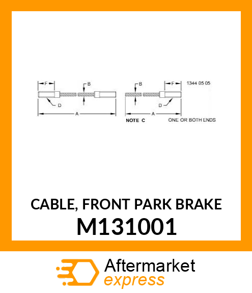 CABLE, FRONT PARK BRAKE M131001