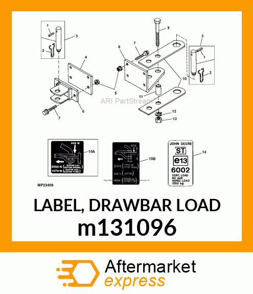 LABEL, DRAWBAR LOAD m131096