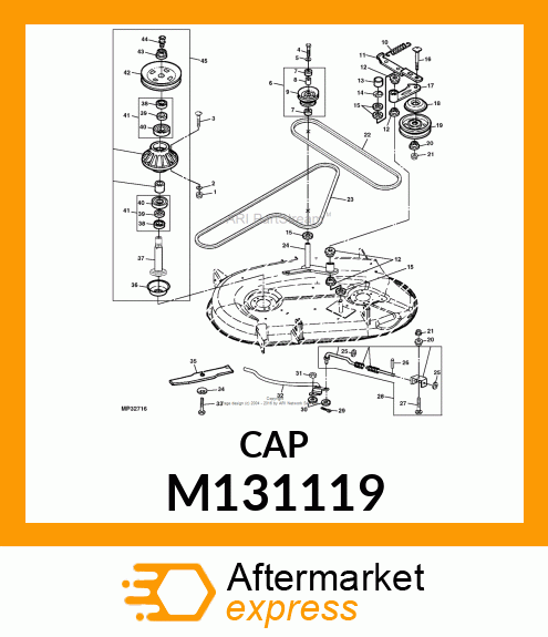 CAP, CAP, PLASTIC M131119