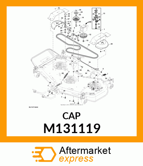 CAP, CAP, PLASTIC M131119