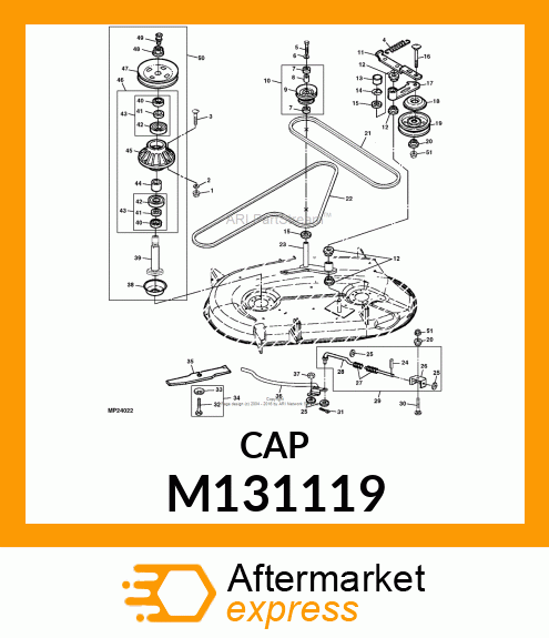 CAP, CAP, PLASTIC M131119