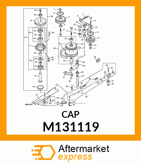 CAP, CAP, PLASTIC M131119