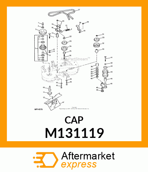 CAP, CAP, PLASTIC M131119