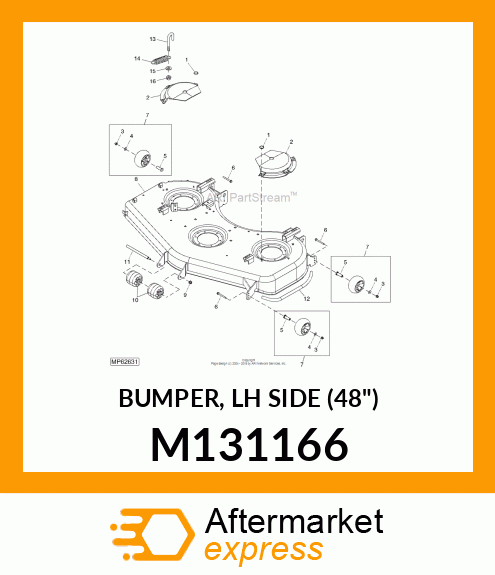 BUMPER, LH SIDE (48") M131166