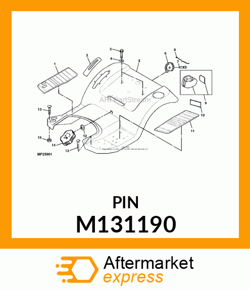 PIN FASTENER, PIN, DEPTH STOP M131190