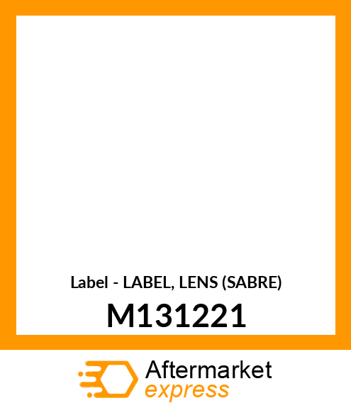 Label - LABEL, LENS (SABRE) M131221