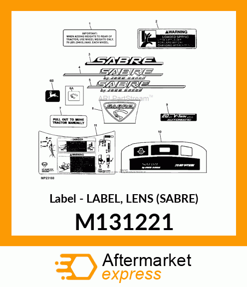 Label - LABEL, LENS (SABRE) M131221