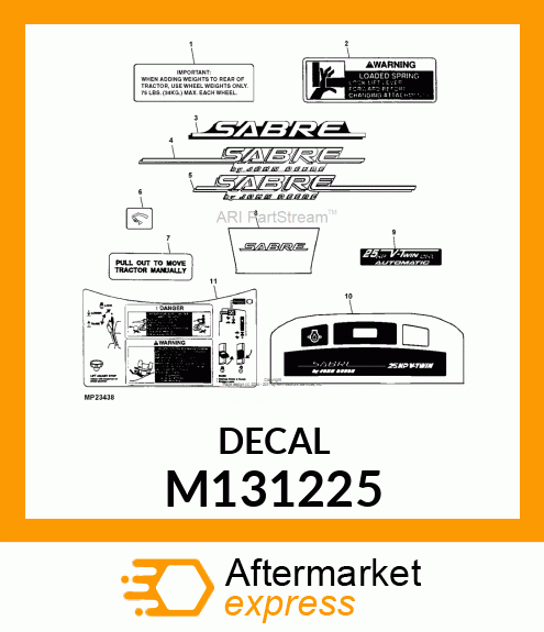 Label - LABEL, REAR TRIM (SABRE) M131225