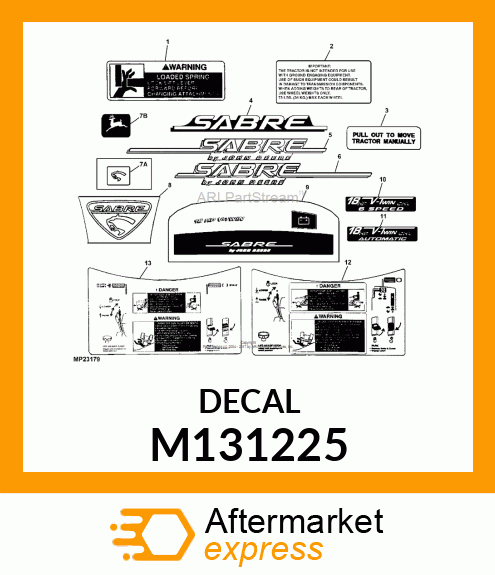 Label - LABEL, REAR TRIM (SABRE) M131225